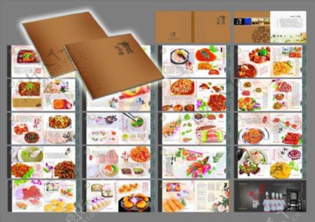 东北菜菜谱菜单画册设计矢量素材