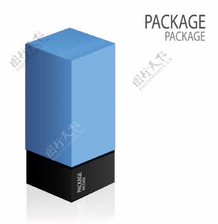 蓝色黑色包装盒