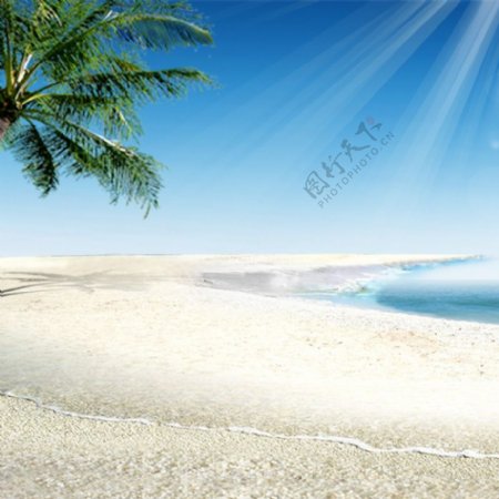 夏季沙滩背景主图