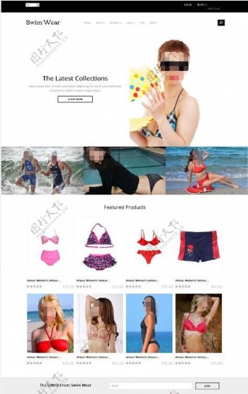 泳衣出售网页素材