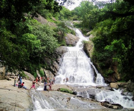 瀑布monkeyfalls泰米尔语德邦印度