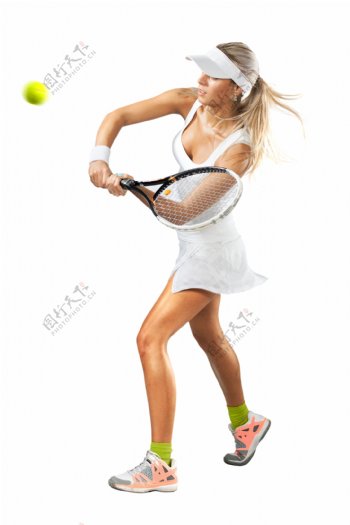 打网球的外国美女图片