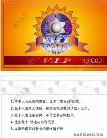 VIP卡正反面模板矢量素材ai格式02