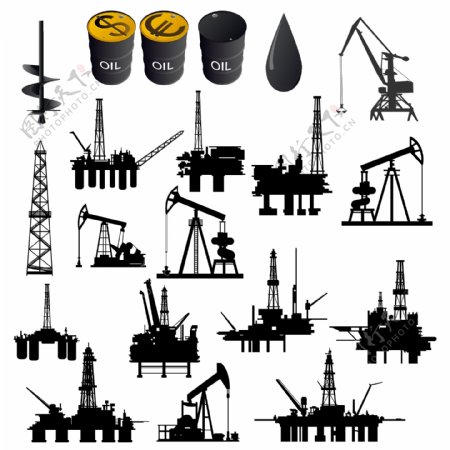 能源石油制造行业矢量图制作