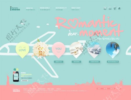 韩国夏季旅游海报设计旅游景点海报设计