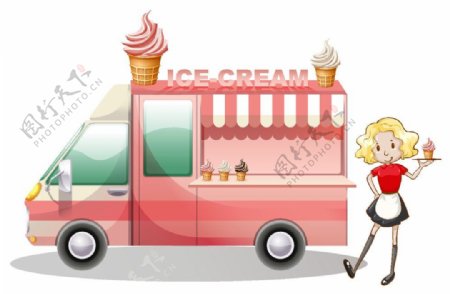 卡通冰淇淋汽车设计图片1