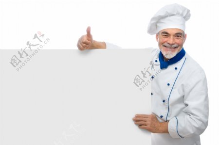 竖大拇指的厨师图片