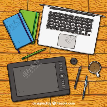平板笔记本电脑盒和笔