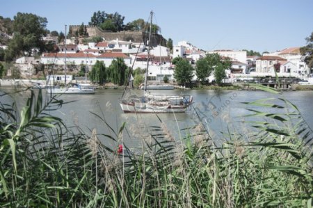 城市房屋水船帆船建筑船帆船草湖帆船Alcautin葡萄牙
