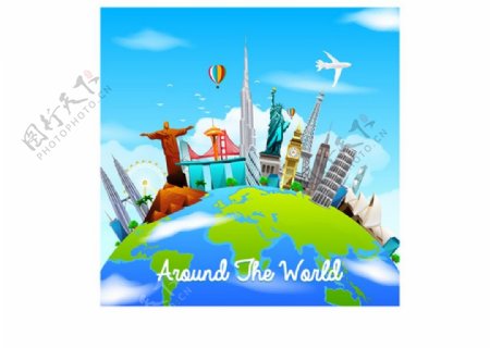 世界旅游广告背景