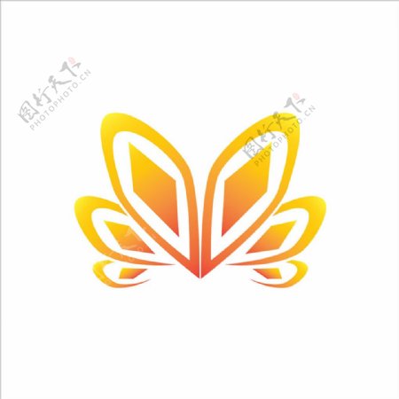 黄色蝴蝶标志图片1