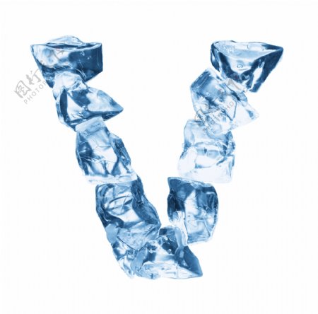 冰块字母V