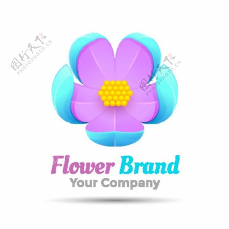 彩色花朵logo图片