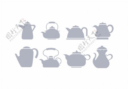 扁平茶壶