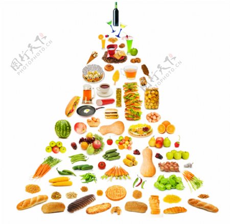 水果蔬菜美食金字塔图片