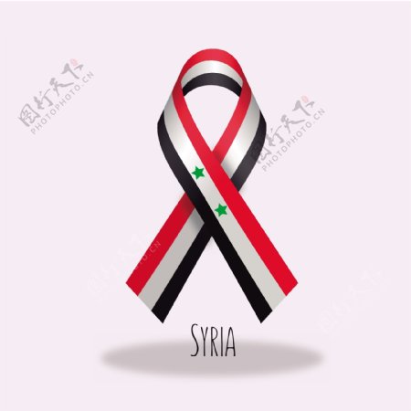 叙利亚国旗丝带设计
