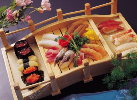 美味海鲜寿司图片