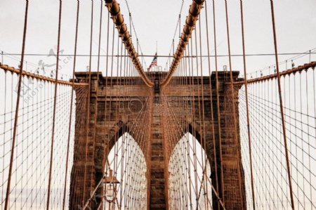 桥式悬挂桥线钢电缆砖透视弧链桥