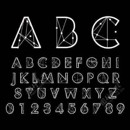 创意线性字母