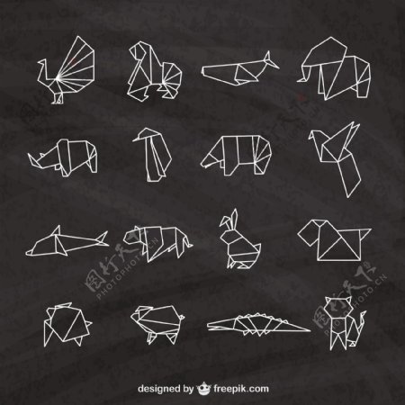 折纸动物包