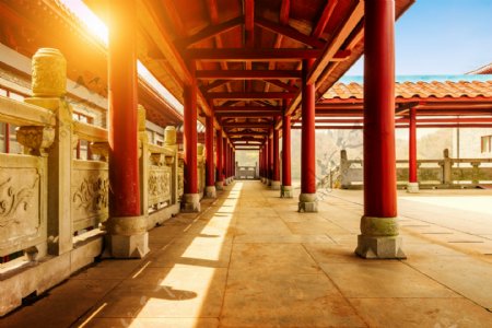 中式长廊风景