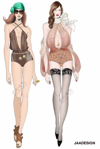 2款性感女装设计图