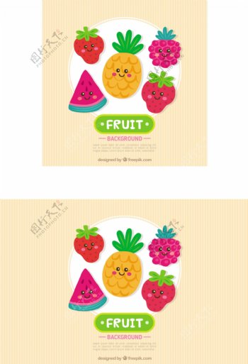 各种水果表情图标