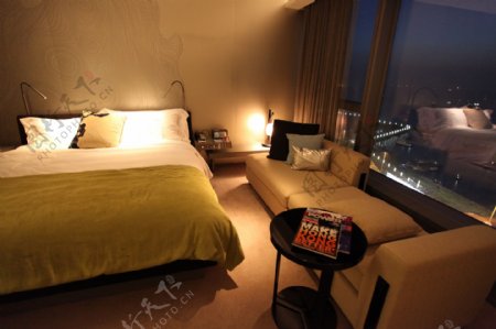香港W酒店客房室内图片