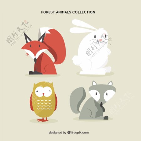 四可爱的森林动物