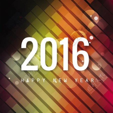 新一年2016张彩色贺卡