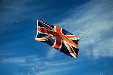 蓝天下的英国国旗