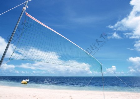 沙滩排球网图片