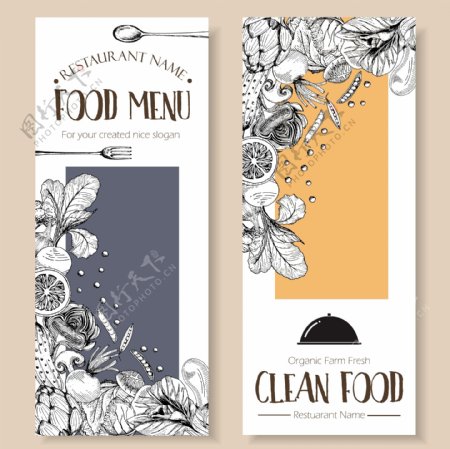 花卉餐厅菜单设计