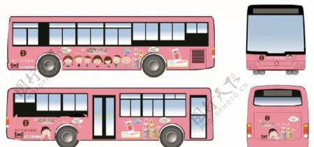 樱桃小丸子公交车广告