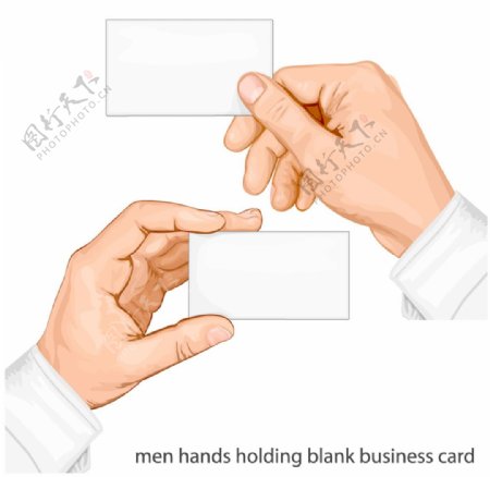 拿空白卡片的手臂矢量素材