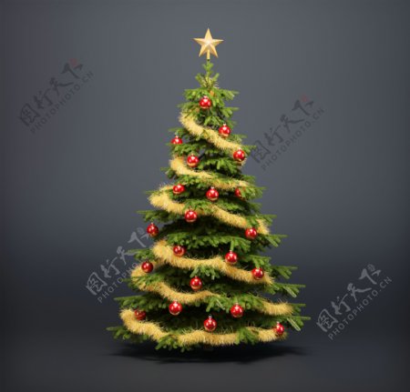 漂亮的圣诞树图片素材
