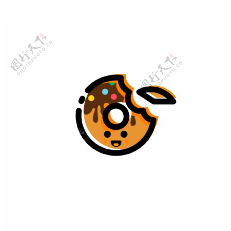 MBE甜甜圈卡通描边图标icon