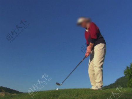 老人视频高尔夫球视频