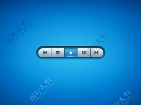 蓝色简单UI设计图标按钮素材下载