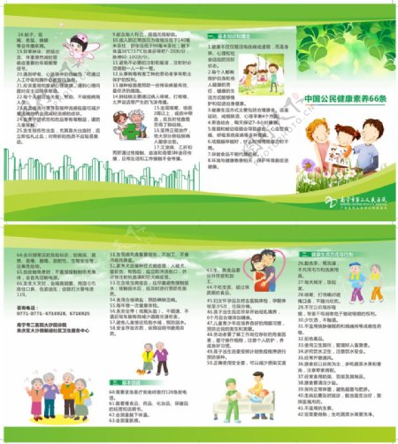 中国公民健康素养66条四折页