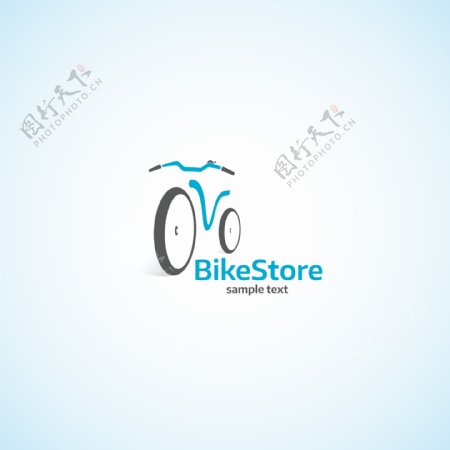 自行车商店标志设计矢量素材下载
