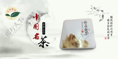 福鼎白茶中国风banner