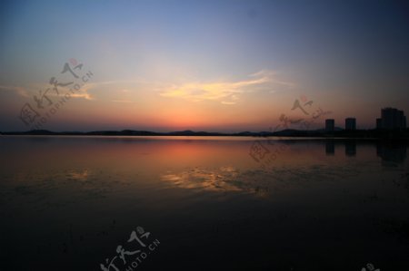 江苏无锡蠡湖夕阳风景
