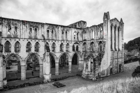 英国里沃兹修道院建筑风景