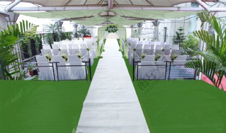绿色婚礼宴会区