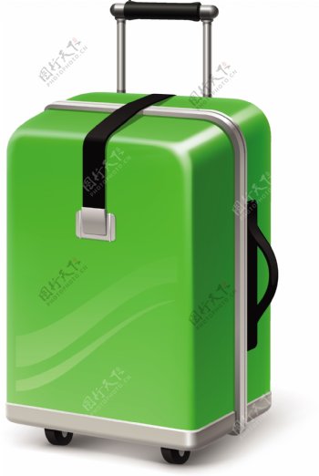 绿色的旅行箱