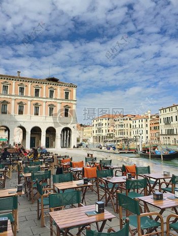 城市船意大利咖啡厅威尼斯盛大运河