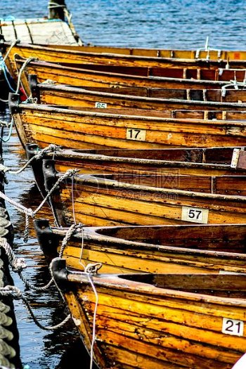 水船数字木制划船码头主题数字德温特水温德米尔系泊绳索