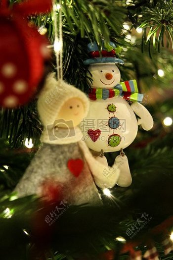 灯晚上天使圣诞树树雪人主题光圣诞节装饰品