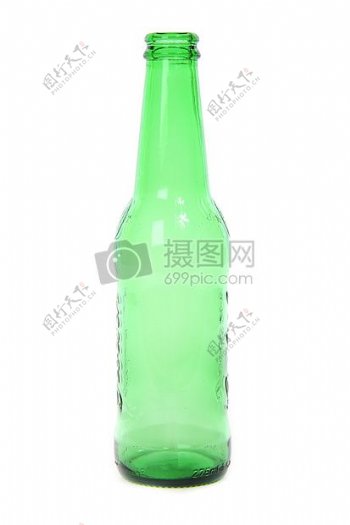空绿色瓶子